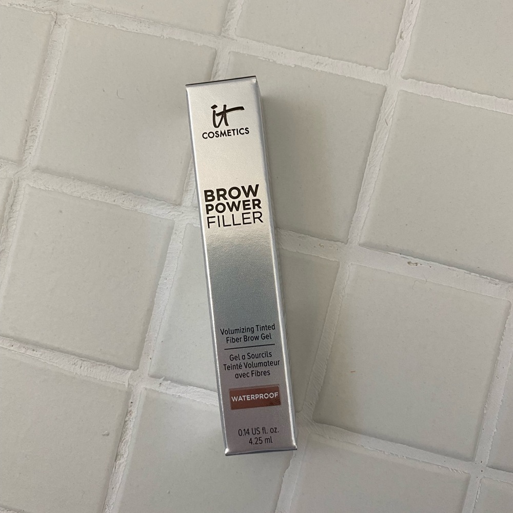 NIB It Cosmetics Brow Power Filler Volumizing Tinted Fiber Eyebrow Gel in Taupe